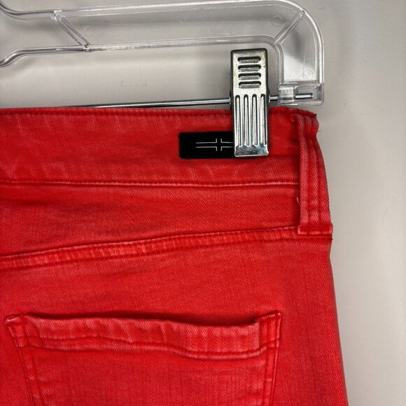 LIVERPOOL The Crop Jean Womens 4/27 Tomato Stretch 5 Pocket - Picture 2 of 6